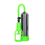Penispumpe Ouch Komfort mit Hebelgriff nachtleuchtend 21 x Ø 6,5 cm