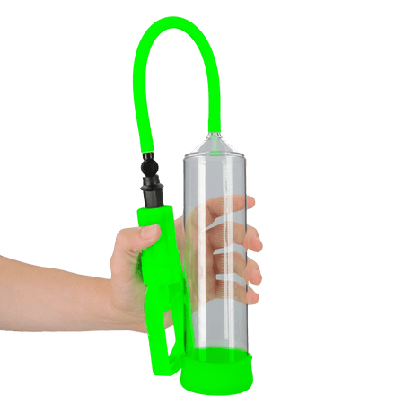 Penispumpe Komfort für Anfänger nachtleuchtend Grün 21 x Ø 6,5 cm – Ansicht 6