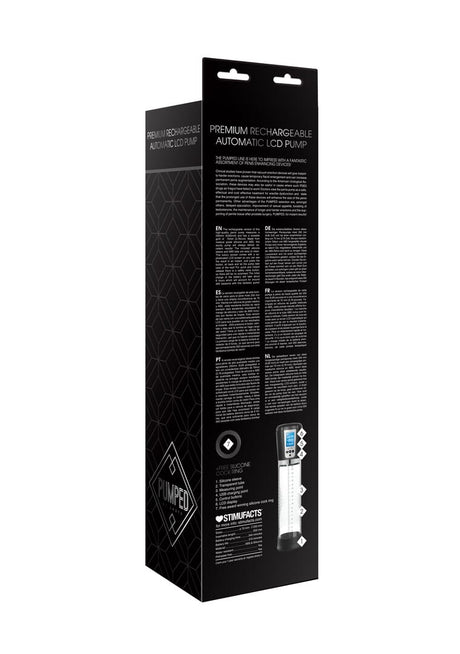 Penispumpe Premium automatisch mit Akku und LCD Durchsichtig 29 x Ø 6,5 cm – Ansicht 3