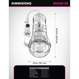 Penispumpe Viewtube Vac XXL Stroker mit Saugpumpe Transparent 27,3 cm – Ansicht 5