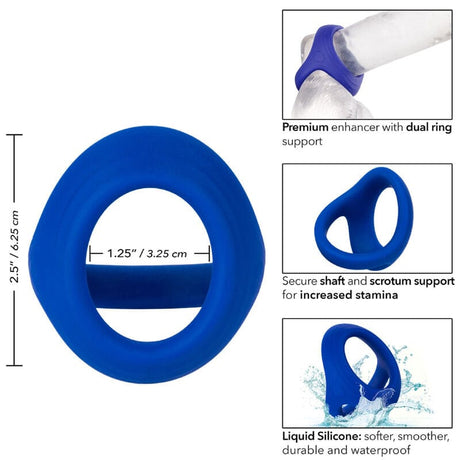Penisring Admiral Cock Ball Dual Ring Blau Ø 3,75 cm