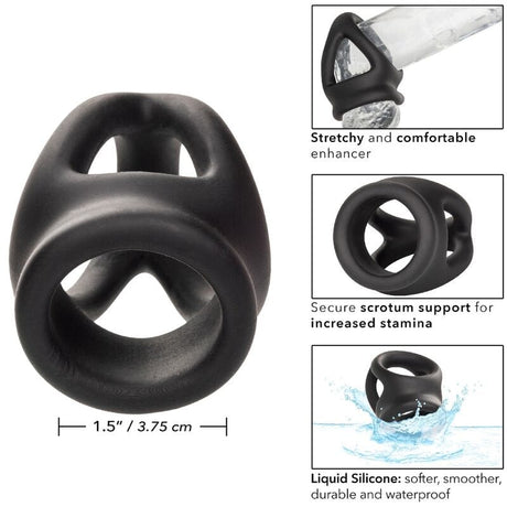 Penisring Alpha Dual Cage Ring Schwarz