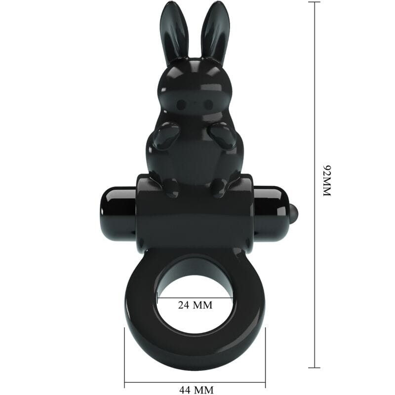 Penisring Aufregender Ring Rabbit Vibratorring 10 Vibrationen Schwarz