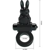 Penisring Aufregender Ring Rabbit Vibratorring 10 Vibrationen Schwarz