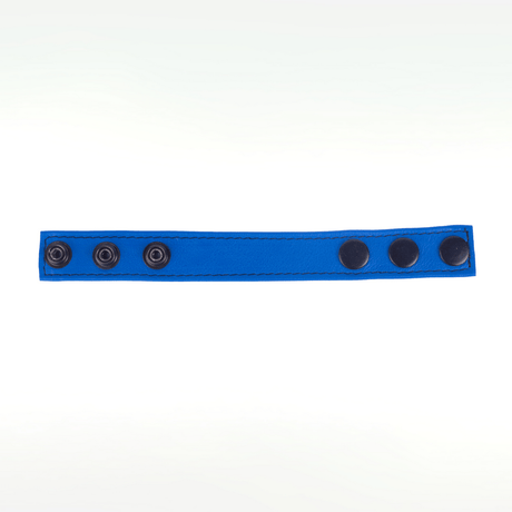 Penisring aus Leder Cocky verstellbar Blau 6 cm – Ansicht 3