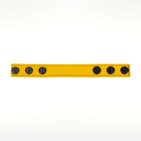Penisring aus Leder Cocky verstellbar Gelb 6 cm – Ansicht 3