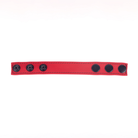 Penisring aus Leder Cocky verstellbar Rot 6 cm – Ansicht 3