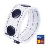 Penisring aus Leder Cocky verstellbar Weiß 6 cm