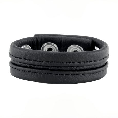 Penisring aus Leder gepolstert Schwarz 5,5 cm – Ansicht 2