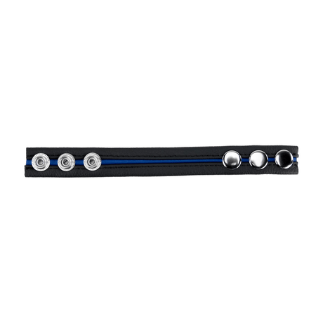 Penisring aus Leder gepolstert Schwarz und Blau 5,5 cm – Ansicht 4