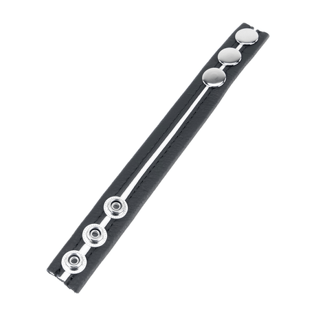 Penisring aus Leder gepolstert Schwarz und Weiß 5,5 cm – Ansicht 3