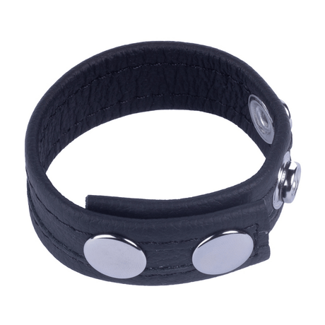 Penisring aus Leder Tippy gepolstert Schwarz 6 cm – Ansicht 2