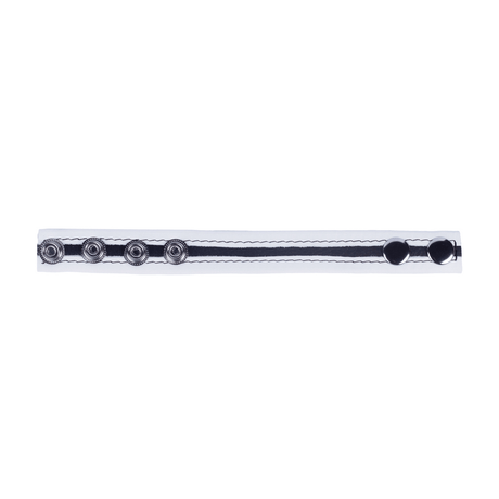 Penisring aus Leder Tippy gepolstert Weiß und Schwarz 6 cm – Ansicht 3