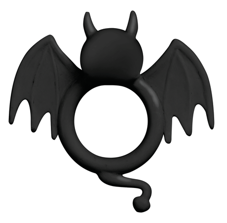 Penisring BadBat mit Vibration Schwarz 6,7 cm
