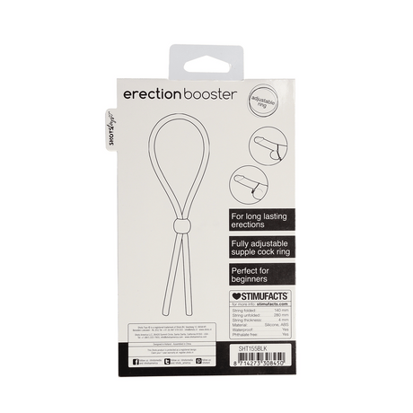 Penisring Booster als Lasso Schwarz 13,5 cm – Ansicht 3