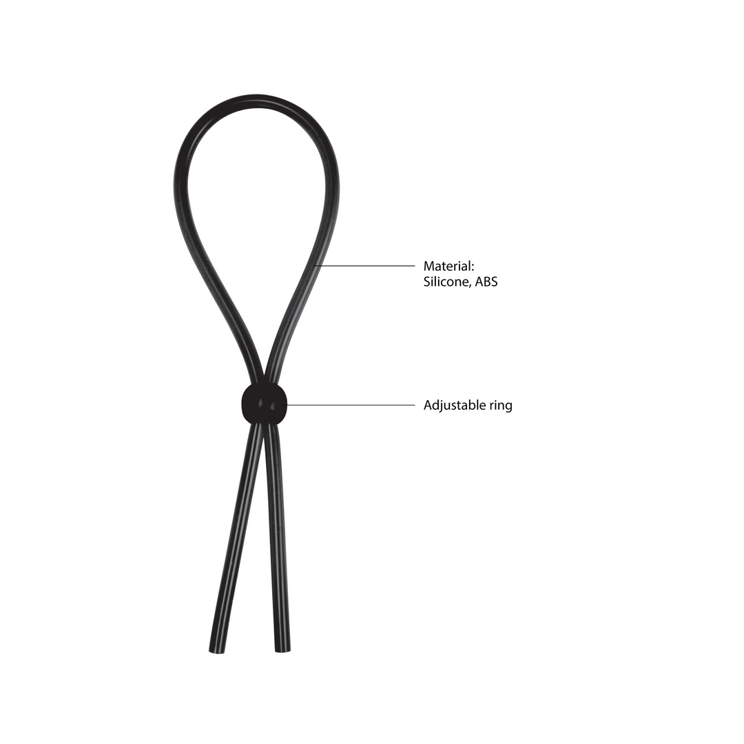 Penisring Booster als Lasso Schwarz 13,5 cm – Ansicht 6