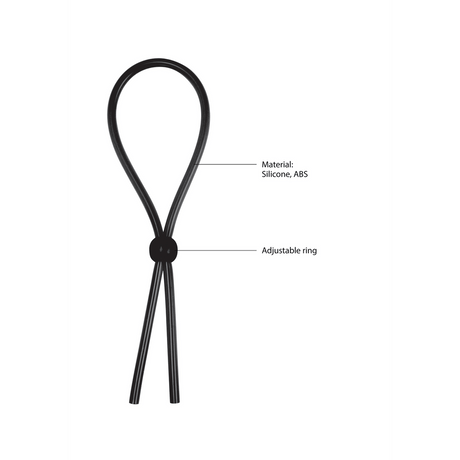 Penisring Booster als Lasso Schwarz 13,5 cm – Ansicht 6
