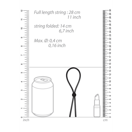 Penisring Booster als Lasso Schwarz 13,5 cm – Ansicht 7
