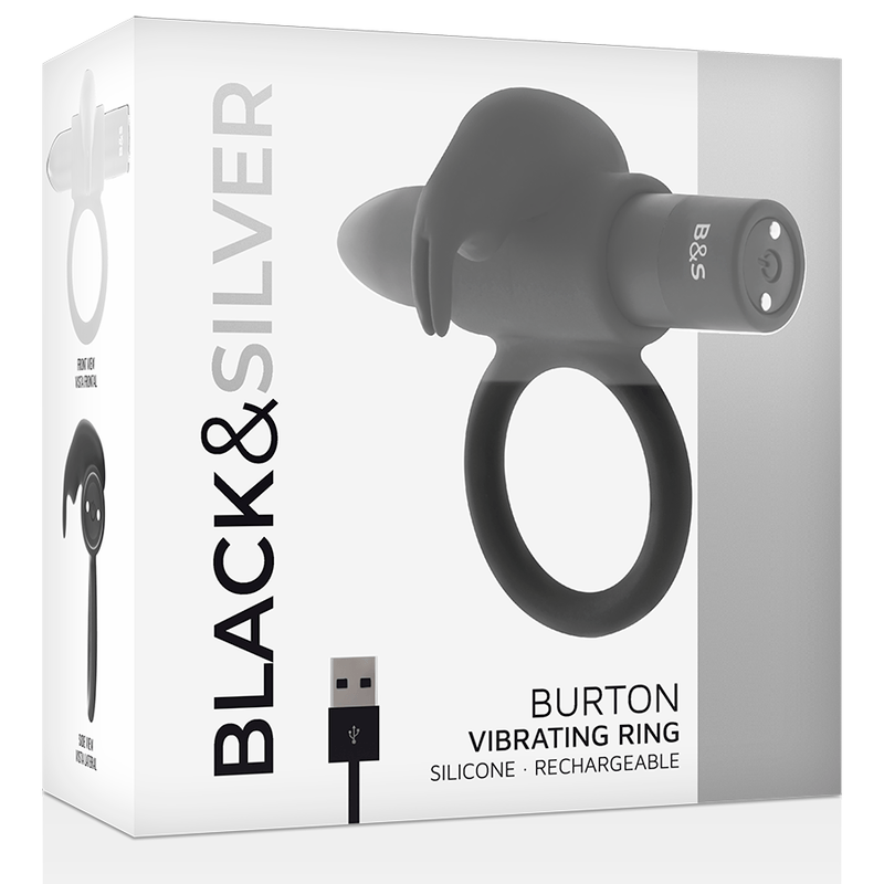 Penisring Burton Ring 10 Vibrationsmodi Schwarz Ø 3,5 cm
