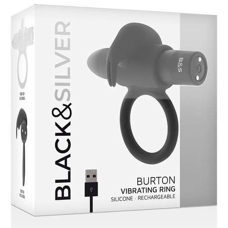 Penisring Burton Ring 10 Vibrationsmodi Schwarz Ø 3,5 cm