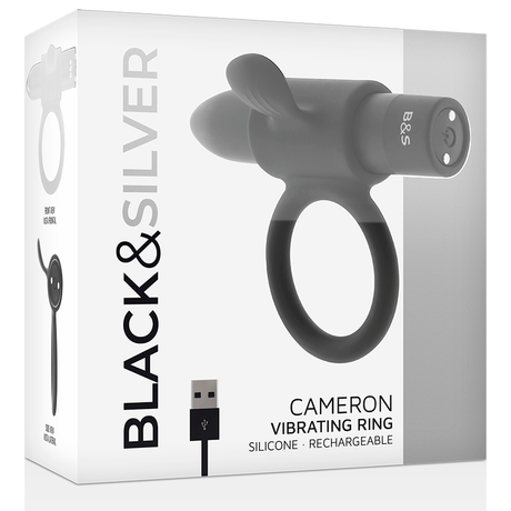 Penisring Cameron Schwarz Wiederaufladbarer Ring Ø 3,5 cm