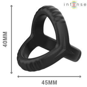 Penisring Carson Doppelter aus Silikon Schwarz Modell 4 Ø 4,5 cm
