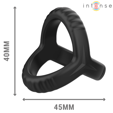 Penisring Carson Doppelter aus Silikon Schwarz Modell 4 Ø 4,5 cm
