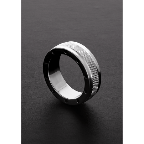 Penisring Cool Knurl gerändelt Silber 6,3 cm