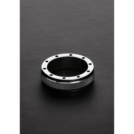 Penisring Cool Knurl gerändelt Silber 6,3 cm – Ansicht 3
