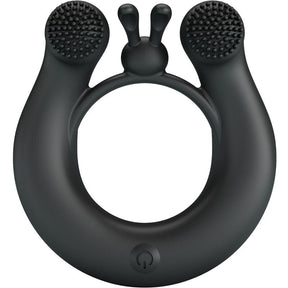 Penisring Dahlia Vibrationsring + Klitorisstimulator 12 Vibrationen Schwarz