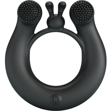 Penisring Dahlia Vibrationsring + Klitorisstimulator 12 Vibrationen Schwarz