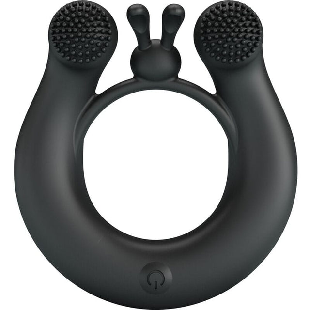Penisring Dahlia Vibrationsring + Klitorisstimulator 12 Vibrationen Schwarz