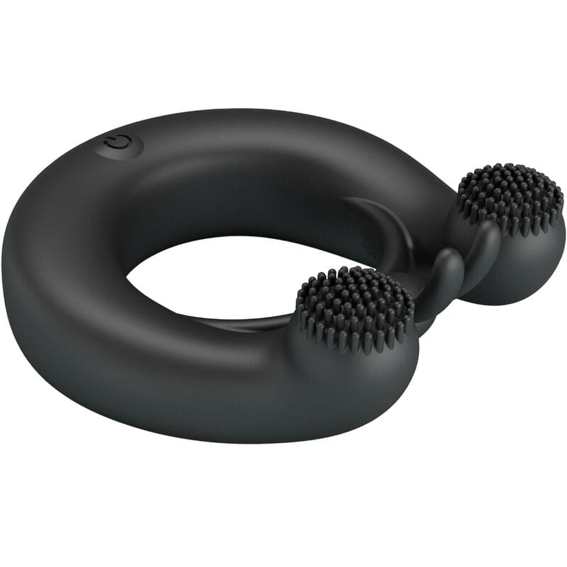 Penisring Dahlia Vibrationsring + Klitorisstimulator 12 Vibrationen Schwarz