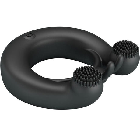 Penisring Dahlia Vibrationsring + Klitorisstimulator 12 Vibrationen Schwarz