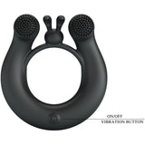 Penisring Dahlia Vibrationsring + Klitorisstimulator 12 Vibrationen Schwarz
