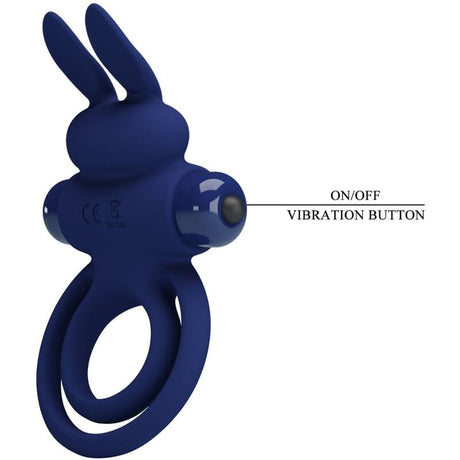 Penisring Darey Doppelter Vibrationsring Kaninchen Blau