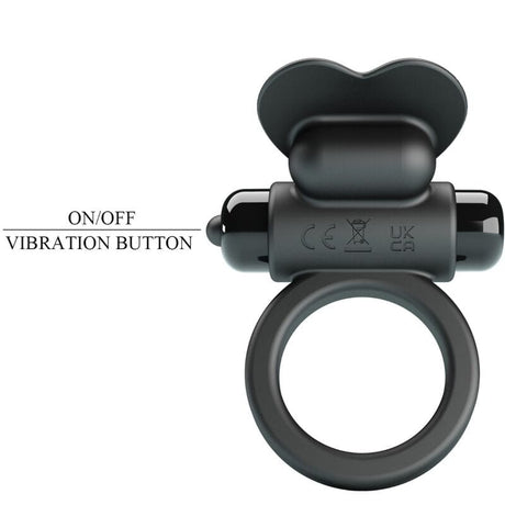 Penisring Debonaire Vibrationsring Kaninchen 10 Vibrationen Schwarz