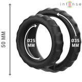 Penisring Dewey Doppelter aus Silikon Schwarz Modell 2