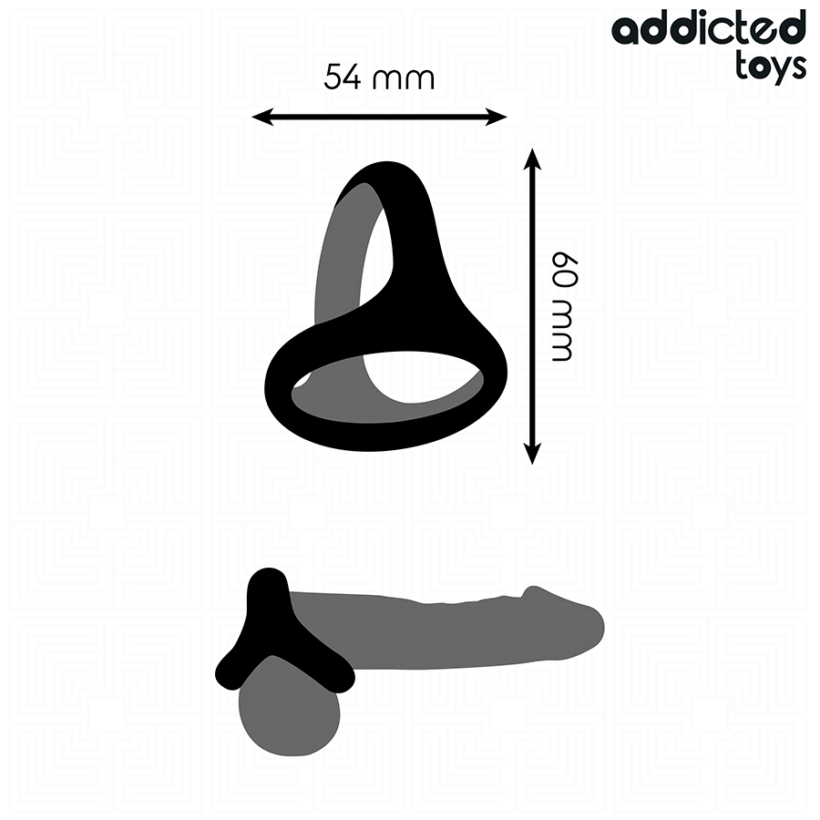 Penisring Dicker Dreifach- Schwarz (Innen- ) Ø 2,8 cm