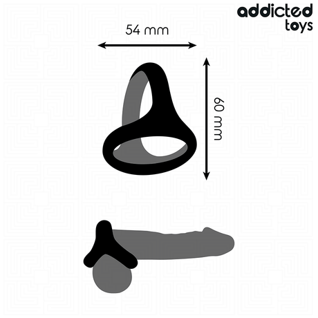 Penisring Dicker Dreifach- Schwarz (Innen- ) Ø 2,8 cm