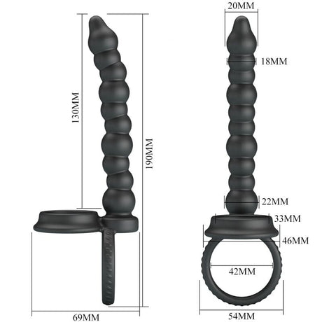 Penisring Dillion Doppelte Penetration Cock Ring Schwarz