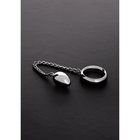 Penisring Donut mit Anal-Ei aus Edelstahl Silber – Ansicht 5