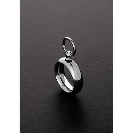 Penisring Donut mit O-Ring aus Edelstahl Silber