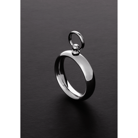 Penisring Donut mit O-Ring aus Edelstahl Silber – Ansicht 4
