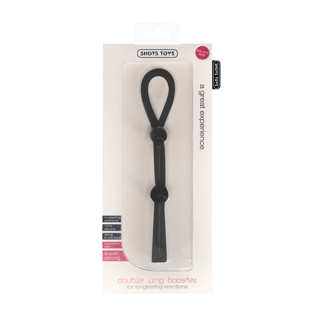 Penisring Doppel-Booster Schwarz 20 cm – Ansicht 2