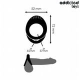 Penisring Doppelt strukturierter Schwarz (/) Ø 3,7 cm