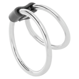 Penisring doppelter aus Metall 5 cm – Ansicht 2