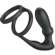 Penisring Emoni + Anal Plug 12 Vibrationen Schwarz