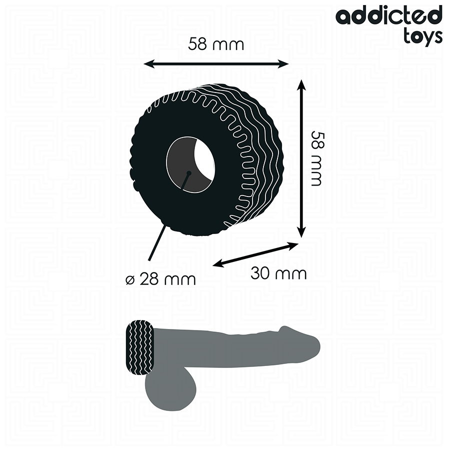 Penisring Extra dicker Schwarz (Innen- ) Ø 2,8 cm