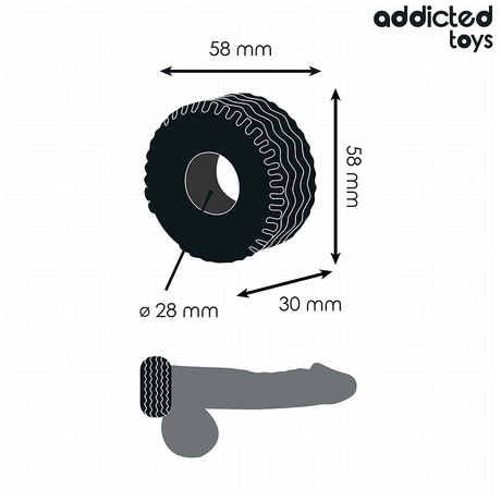 Penisring Extra dicker Schwarz (Innen- ) Ø 2,8 cm